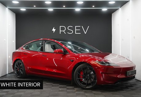 Tesla Model 3 PERFORMANCE AWD Ultra Red Metallic White Interior Impeccable Example!