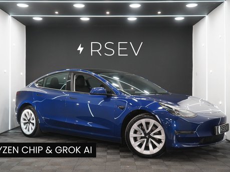 Tesla Model 3 LONG RANGE AWD 19" Sport Wheels Ryzen GROK AI Adaptive LEDs One Owner VAT Q