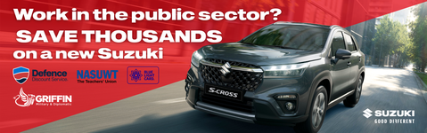 Image of Suzuki S-Cross with text that focuses on Griffin Scheme Savings.