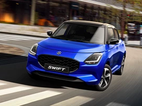 Image of the Suzuki Swift from the front.