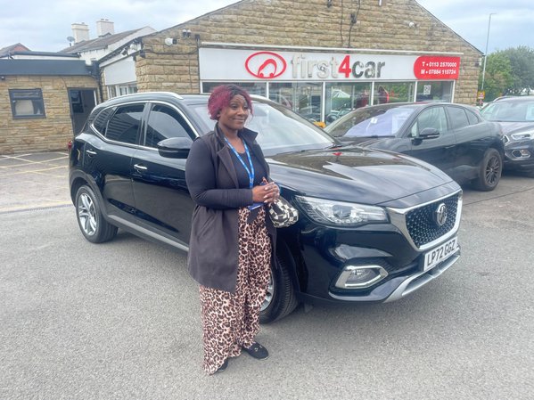 Monique from Bradford collecting her new MG.
