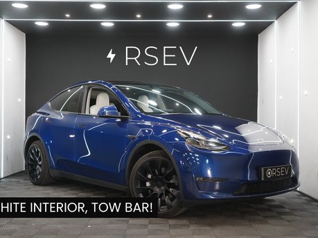 Tesla Model Y LONG RANGE AWD Tow Bar White Interior 20" Wheels One Owner Recent Bushes 