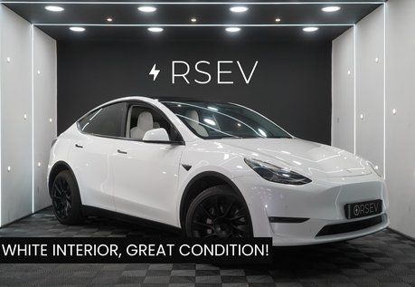 Tesla Model Y LONG RANGE AWD White Interior 20" Induction Alloys GROK AI Battery SOH 91%