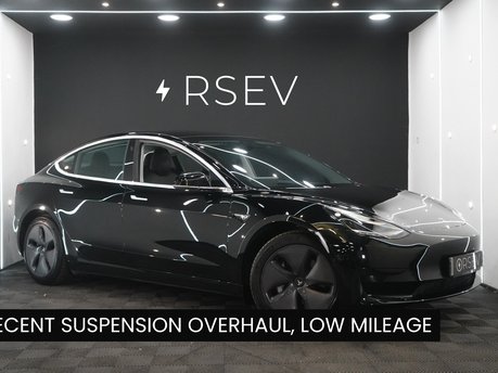 Tesla Model 3 STANDARD RANGE PLUS New Front Arms and Bushes Low Mileage Solid Black Paint