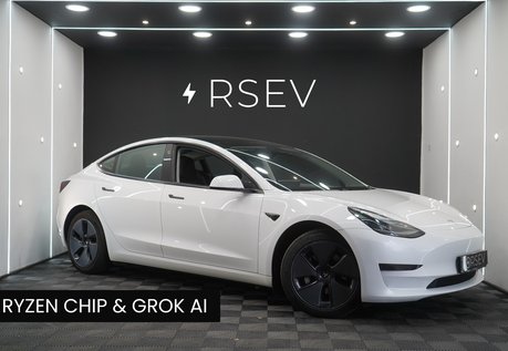 Tesla Model 3 RWD GROK AI Ryzen Chip 1 Owner Adaptive LEDs Heat Pump Panoramic Roof VAT Q