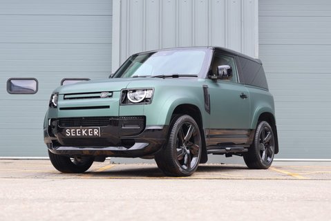 Land Rover Defender 90 Brand new HARD TOP styled by seeker in a matt pine wrapp with vintage Tan 1