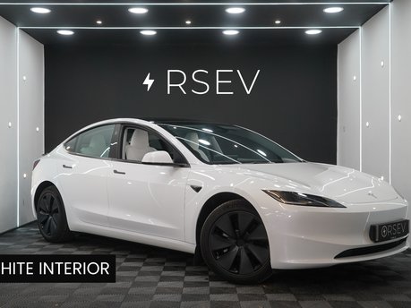 Tesla Model 3 RWD White Interior c300 Mile Range Vented Seats GROK AI One Owner VAT Q