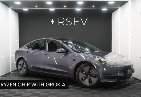 Tesla Model 3 LONG RANGE AWD One Owner RYZEN Now with GROK AI Adaptive LEDs Pano Roof  