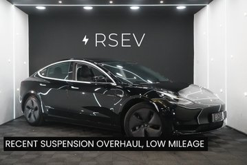 Tesla Model 3 STANDARD RANGE PLUS New Front Arms and Bushes Low Mileage Solid Black Paint