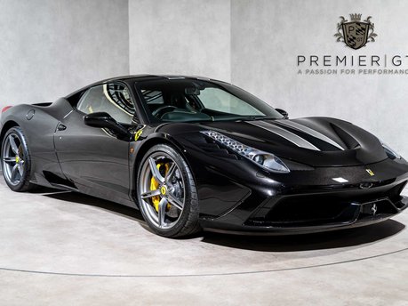 Ferrari 458 Speciale FULL FSH. GRIGIO RACING LIVERY. CARBON ENGINE BAY. CARBON FIBRE INTERIOR. 