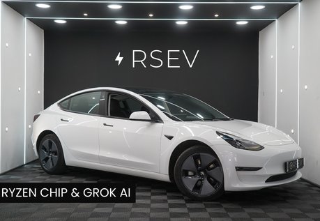 Tesla Model 3 LONG RANGE AWD Ryzen GROK AI One Owner Heat Pump Adaptive LEDs VAT Q