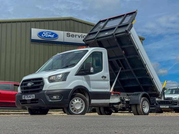 Ford Transit Tipper MWB L2 Leader 350 AIR CON Dual Rear Wheel Camera Tow Bar EURO 6 1
