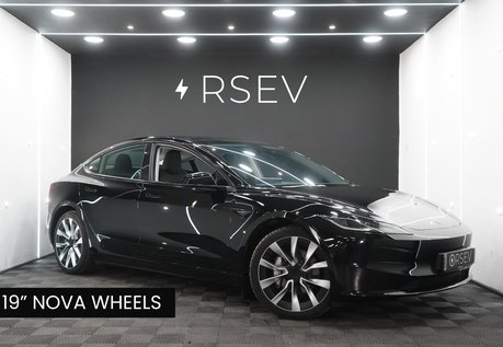 Tesla Model 3 LONG RANGE AWD  19" Nova Alloy Wheels Diamond Black One Owner Low Mileage 