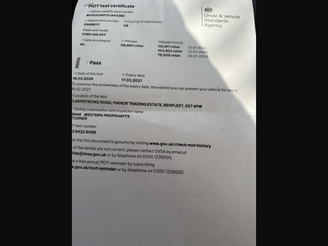 Ford Galaxy 2.0 Galaxy Titanium EcoBlue Auto 5dr 80