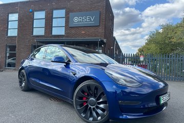 Tesla Model 3 PERFORMANCE AWD Deep Blue Metallic Hardware 4 Ryzen GROK AI Adaptive LEDs