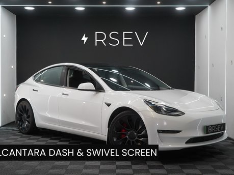 Tesla Model 3 PERFORMANCE Alcantara Dash and Door Trims Swivel Screen Mount 