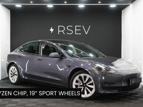 Tesla Model 3 LONG RANGE AWD 19" Sport Wheels Midnight Silver Ryzen Grok AI 1 Owner VATQ