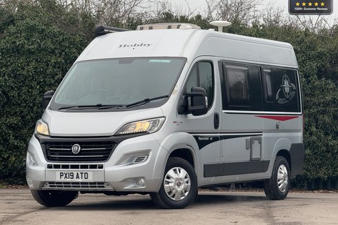 Hobby Vantana Fiat|2 Berth|4 Belt|Rear Tranverse Bed|Awning|Solar Panel|TV Ariel