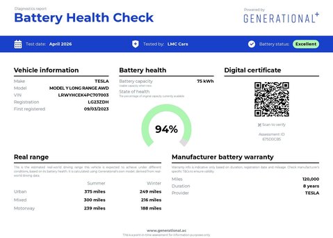 Tesla Model Y (Dual Motor) Long Range SUV 5dr Electric Auto 4WDE (384 bhp) 7