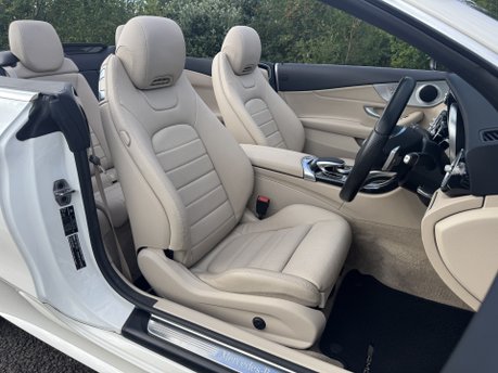 Mercedes-Benz C Class C200 AMG Line Convertible Auto Petrol BEIGE LEATHER/BLUE CONVERTIBLE ROOF 1
