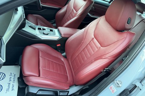 BMW 3 Series 330E M SPORT PHEV -TACORA RED LEATHER -COMF/VIS PACKS -HARMAN KARDON -VATQ 22