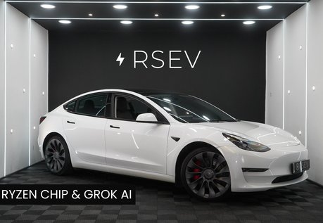 Tesla Model 3 PERFORMANCE AWD Ryzen Now with GROK AI 20" Alloys One Owner VAT Qualifying