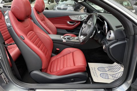 Mercedes-Benz C Class C 220 D AMG LINE PREMIUM PLUS - SELENITE GREY WITH CRANBERRY LEATHER 17