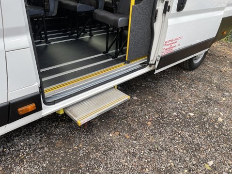 Citroen Relay 40 L4H2 17seat Flexilite minibus with mesh ramp, sensors. Euro 6. Non-D1. 34