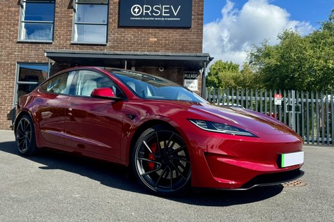 Tesla Model 3 PERFORMANCE AWD Ultra Red Metallic White Interior Impeccable Example! 