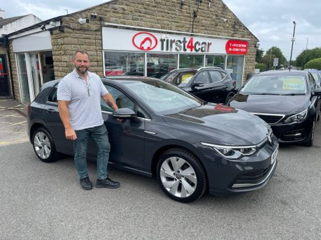 John from Leeds collecting his new Golf.
