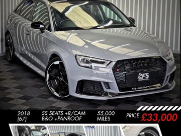 Audi RS3 2.5 TFSI Sportback 5dr Petrol S Tronic quattro Euro 6 (s/s) (400 ps)