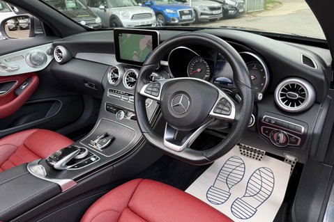 Mercedes-Benz C Class C 220 D AMG LINE PREMIUM PLUS - SELENITE GREY WITH CRANBERRY LEATHER 16
