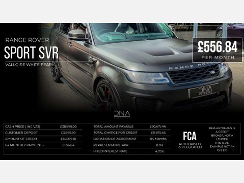 Land Rover Range Rover Sport 5.0 Range Rover Sport SVR S/C Auto 4WD 5dr 7
