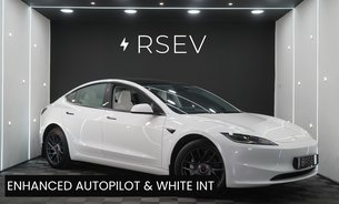 Tesla Model 3 LONG RANGE AWD Enhanced Autopilot White Interior Extended Comp Warranty  1
