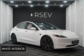 Tesla Model 3 RWD White Interior c300 Mile Range Vented Seats GROK AI One Owner VAT Q