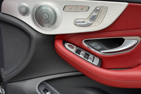 Mercedes-Benz C Class C 220 D AMG LINE PREMIUM PLUS - SELENITE GREY WITH CRANBERRY LEATHER 42
