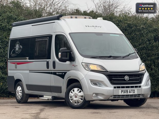 Hobby Vantana Fiat|2 Berth|4 Belt|Rear Tranverse Bed|Awning|Solar Panel|TV Ariel 3
