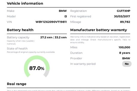 BMW I3 33kWh Hatchback 5dr Electric Auto (170 ps) 13