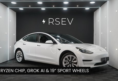 Tesla Model 3 MODEL 3 RWD 19'' Sport Alloy Wheels Ryzen GROK AI Heat Pump One Owner VATQ