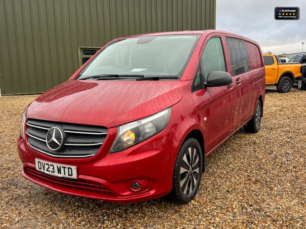 Mercedes-Benz Vito Crew Cab AUTO XLWB L3H1 Premium Plus 116 Alloys Sensors Tow Bar NO VAT EURO 3