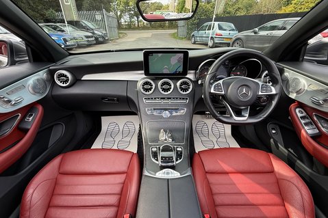 Mercedes-Benz C Class C 220 D AMG LINE PREMIUM PLUS - SELENITE GREY WITH CRANBERRY LEATHER 15