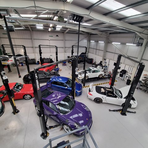 Porsche and performance car specialists at Brookspeed Chandlers Ford workshop