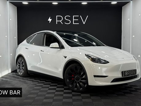 Tesla Model Y PERFORMANCE AWD White Interior Tow Bar One Owner