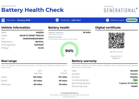 Mazda MX-30 MX-30 GT Sport Tech EV 5dr 7