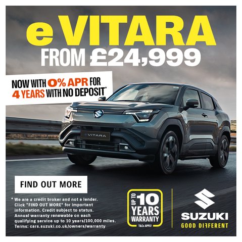 Image of Suzuki e VITARA with 0% offer.
