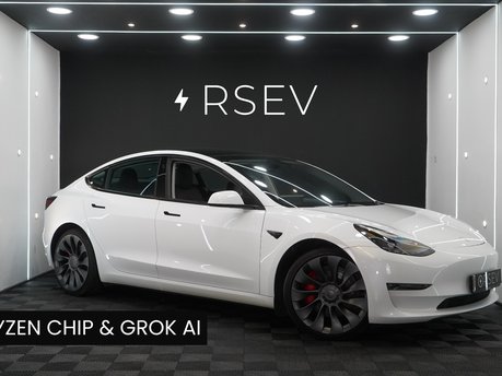 Tesla Model 3 PERFORMANCE AWD Ryzen Now with GROK AI 20" Alloys One Owner VAT Qualifying