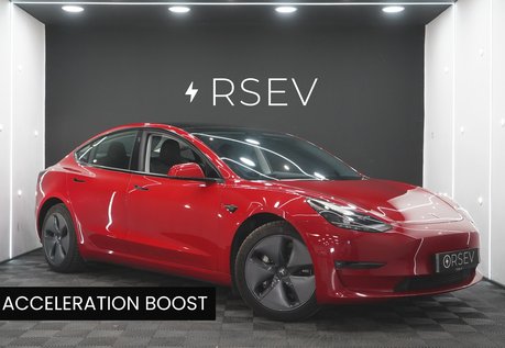 Tesla Model 3 LONG RANGE AWD Pristine Low Mileage Red Multi-coat Heat Pump 