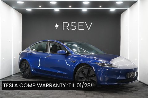 Tesla Model 3 LONG RANGE AWD Deep Blue Metallic GROK AI One Owner VATQ 