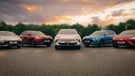 Image of some MG cars lined up.