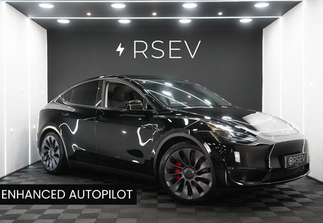 Tesla Model Y  Performance Enhanced Autopilot Auto Park & Summon Solid Black 1 Owner